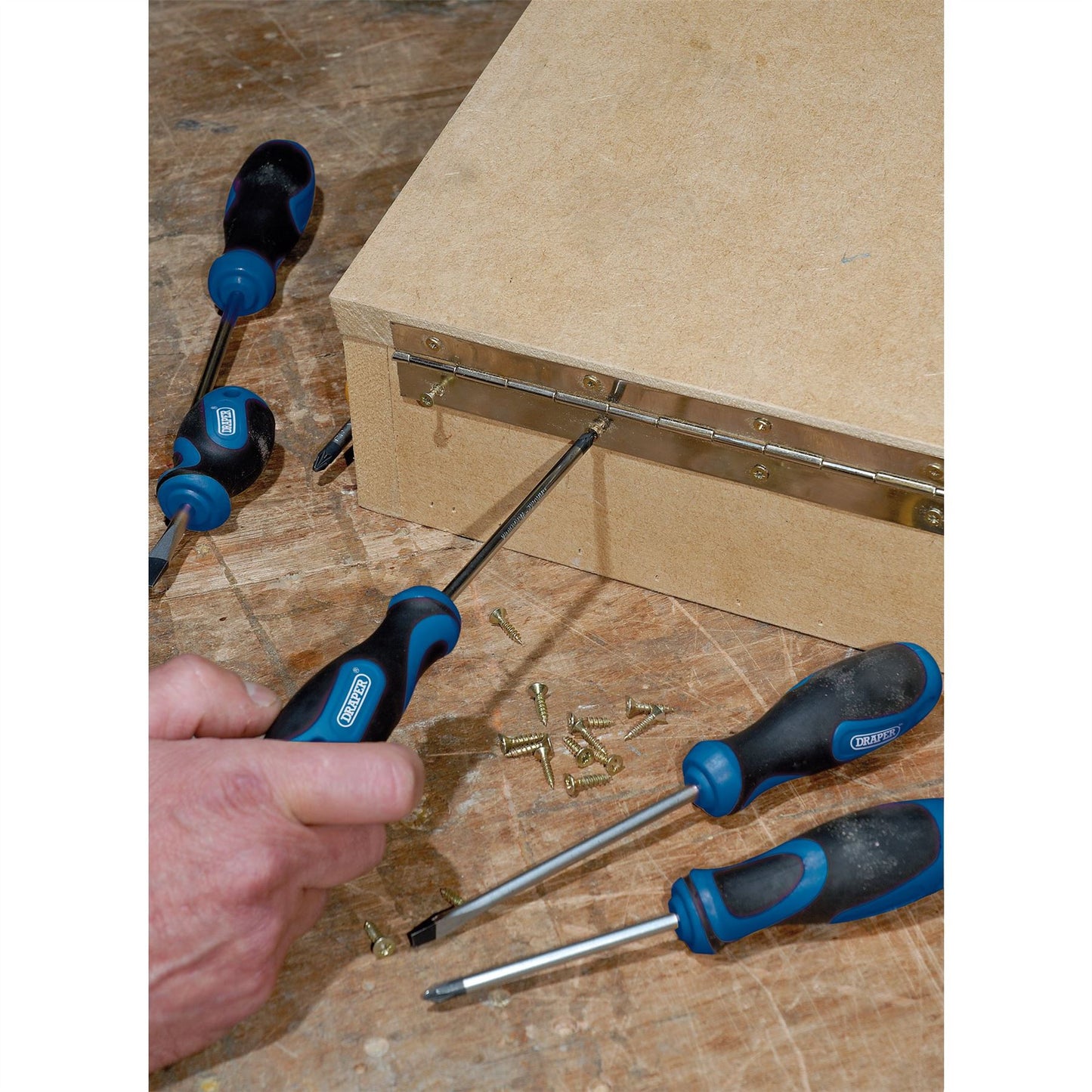 Draper 1x 8 Piece Soft Grip Screwdriver Set Garage Professional Standard Tool - 48933