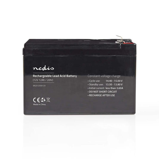 Nedis Rechargeable Lead-Acid Battery 12V 12000mAh 167 x 181 x 77mm BALA1200012V