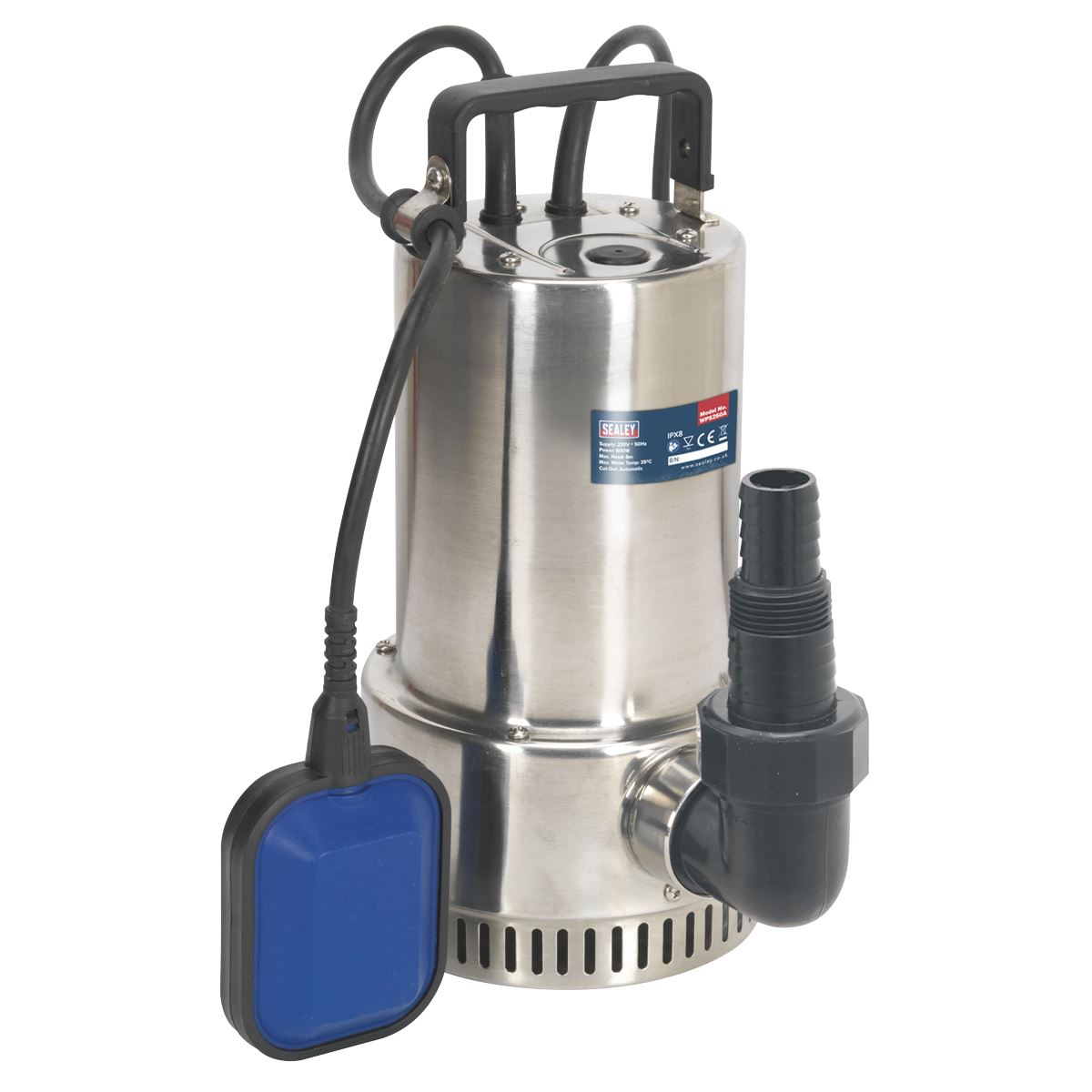 Sealey Submersible Stainless Water Pump Automatic 250L/min 230V WPS250A