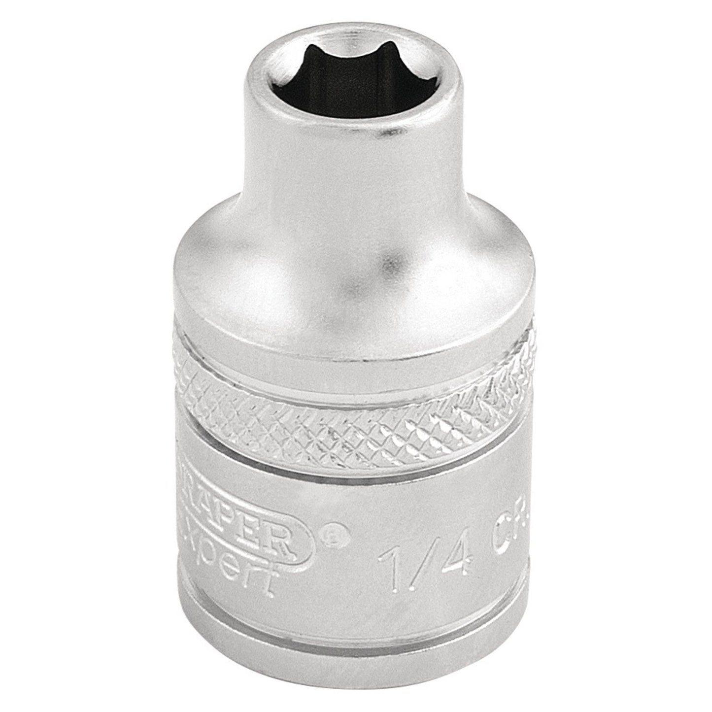 Draper Expert Quality Chrome 3/8" Square Drive 6 Point Imperial Socket - 1/4" - 16548