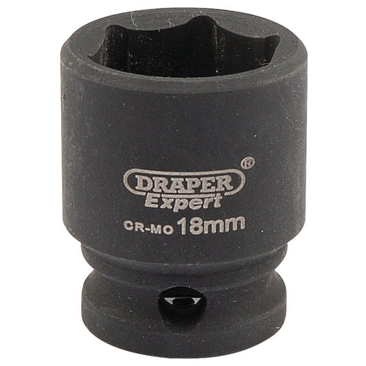 Draper 06878 Expert 18mm 3/8" Square Drive Hi-Torq6 Point Impact Socket