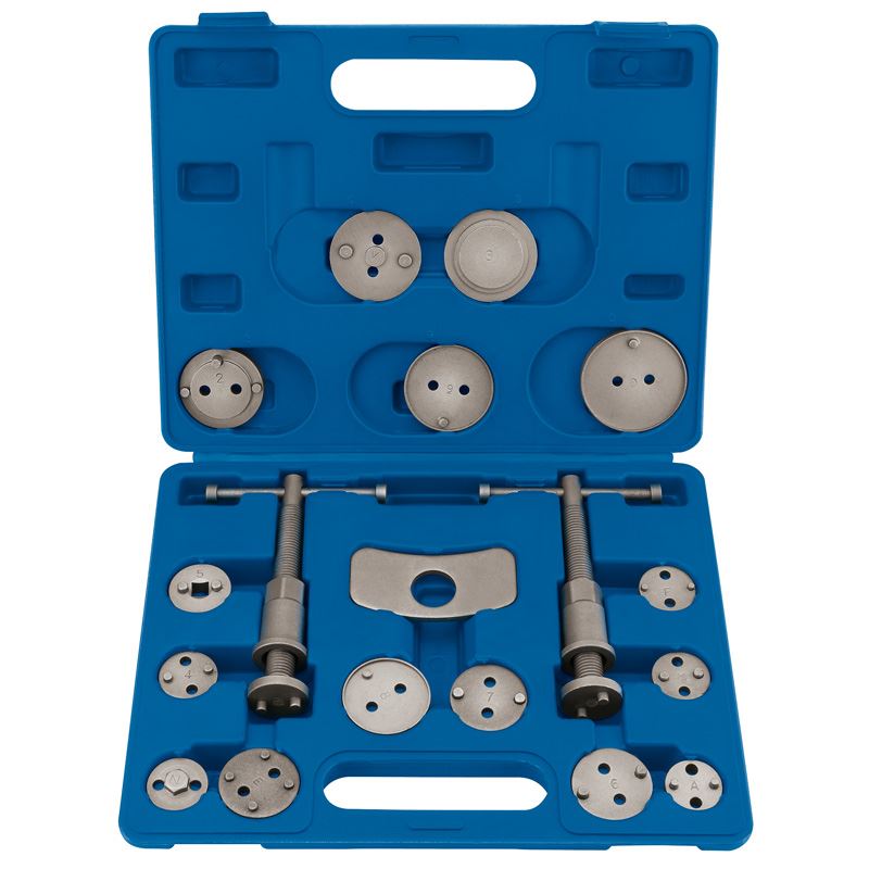 Draper Expert 18 PIECE BRAKE CALIPER WIND BACK TOOL KIT PISTON REWIND 83716