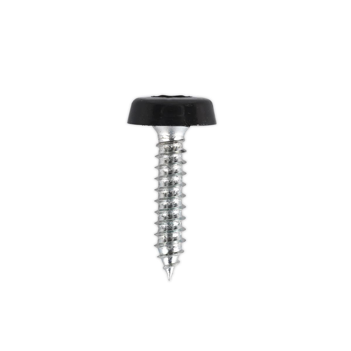 Sealey Numberplate Screw Plastic Head 4.8 x 24mm Black Pack of 50 PTNP7