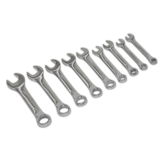 Sealey Stubby Combination Spanner Set 9pc Metric S01157