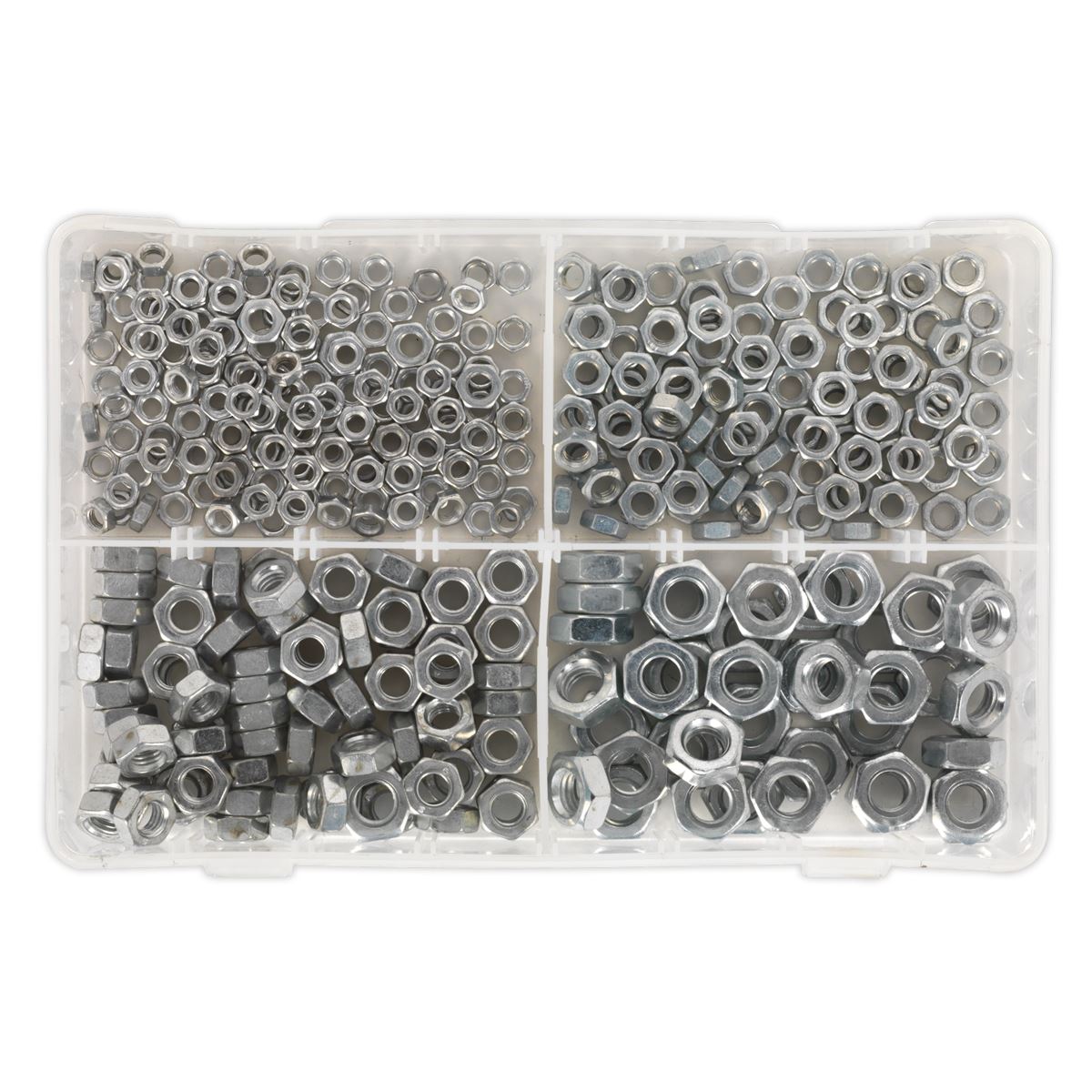 Sealey Steel Nut Assortment 370pc M5-M10 Metric AB028SN