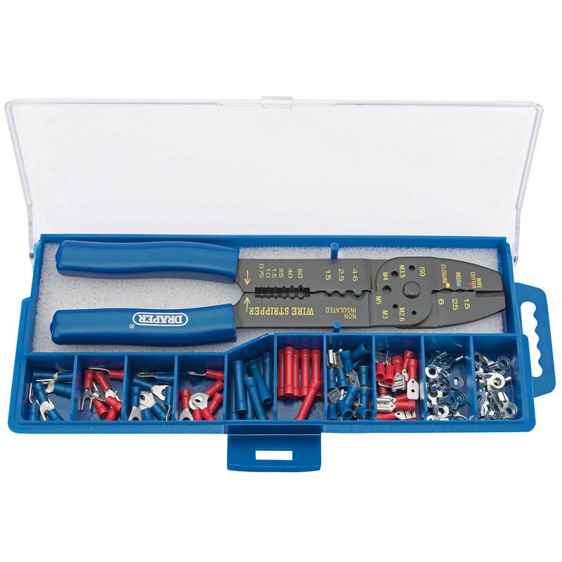 Draper Electricians Crimping Tool Electrical Cable Terminal Crimper Tool Kit Set - 13658