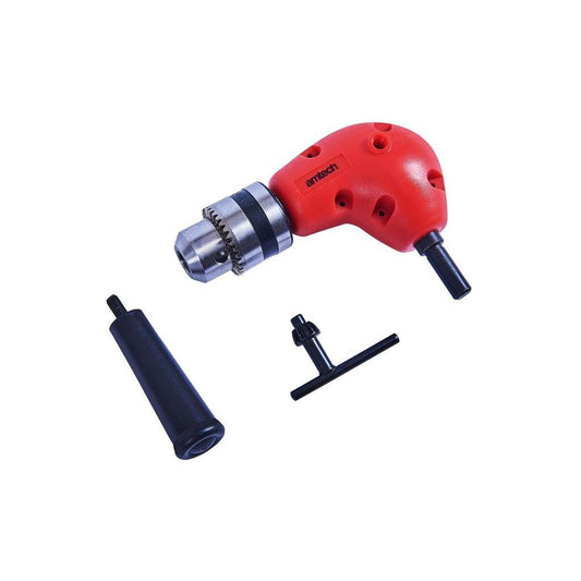 3/8" Right Angle Drill Attachment 90 Degree Keyless Handle Adaptor Corner Chuck - F3040