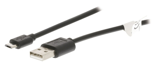 Valueline USB 2.0 Cable A Male to Micro B Male 2m Black