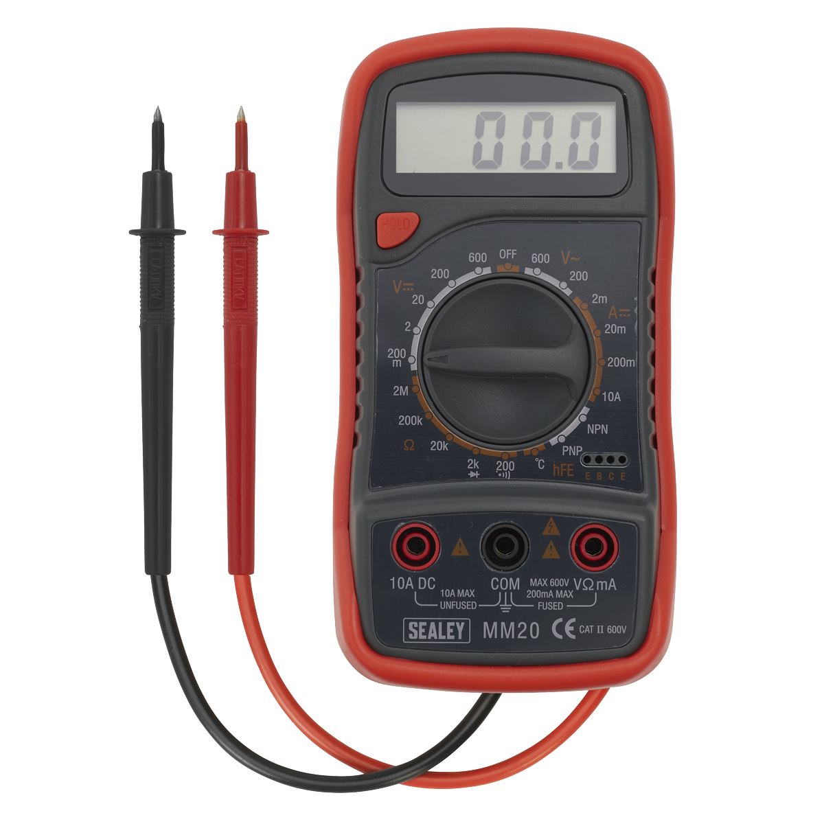 Sealey Digital Multimeter 8-Function with Thermocouple MM20