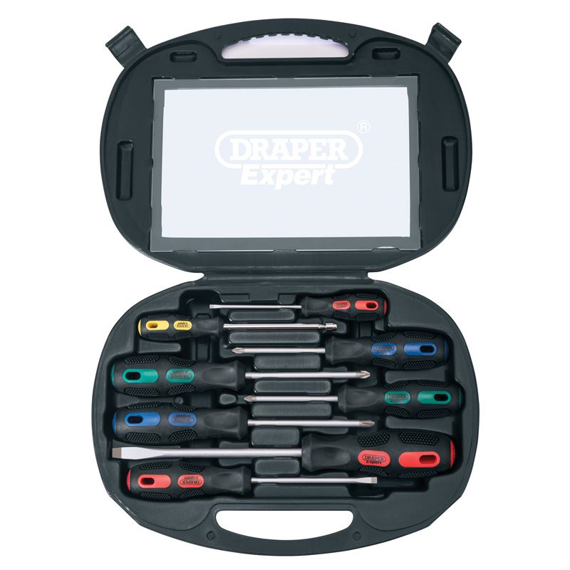 Draper 1x Expert 8 Piece Screwdriver Set in Case Professional Tool 40002