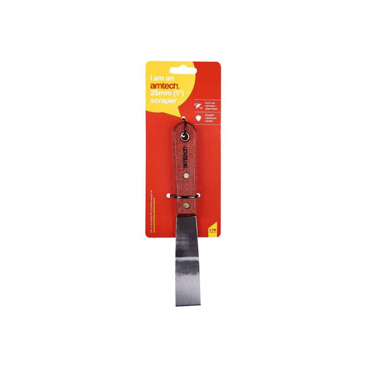 Amtech 1" Heavy Duty Scraper - Wooden Handle - G0700