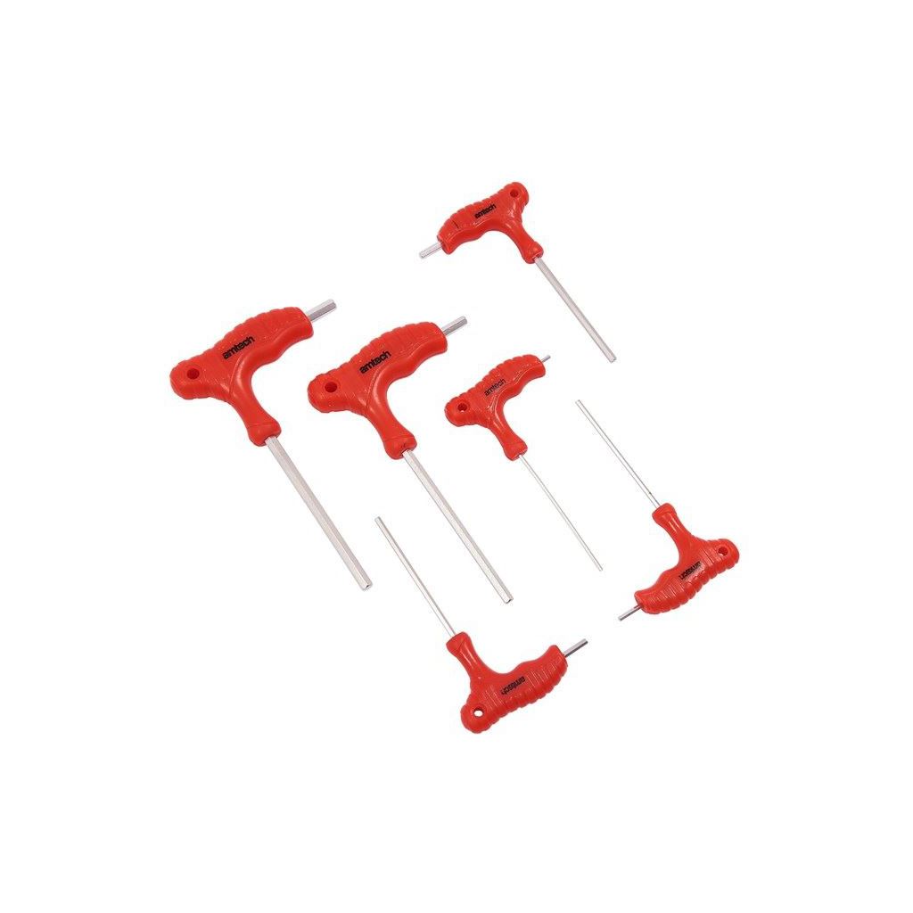 6x T-Handle Hex Key Set 2 2.5 3 4 5 6mm Allen Key Wrench Double Ended Cr-V - L0755