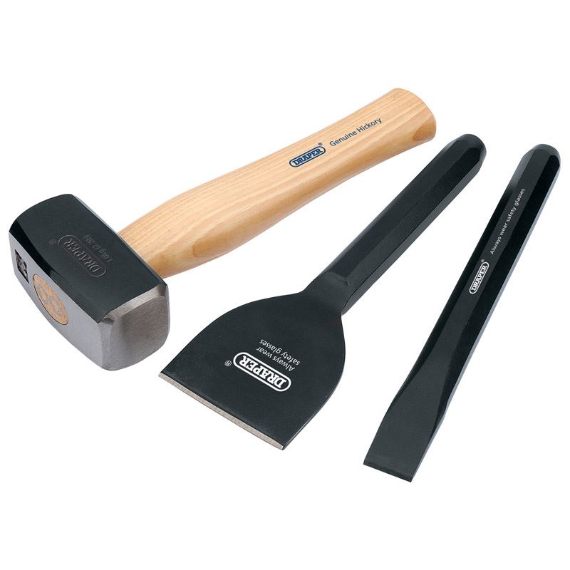 Draper Builders Kit with FSC Certified Hickory Handle (3 Piece) - 26120