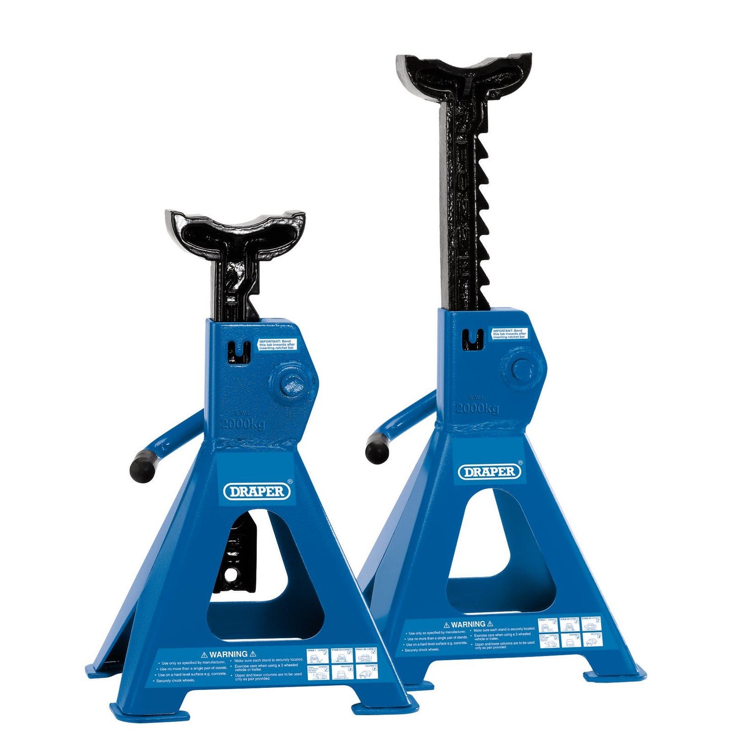 Draper 2 Tonne Ratcheting Axle Stands (Pair) - 30878