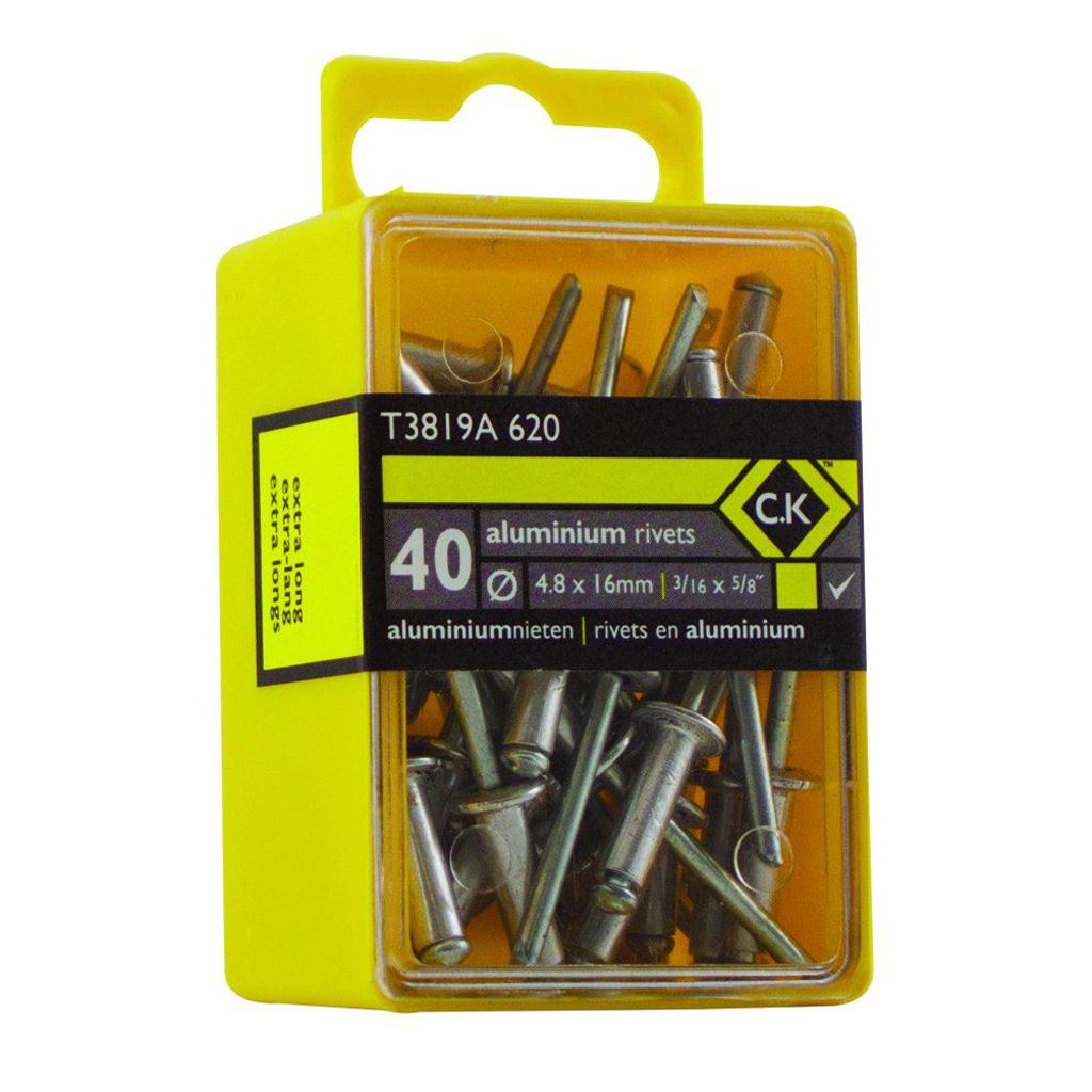 CK Tools Pop Rivets Aluminium 4.8x16mm Box Of 40 T3819A 620