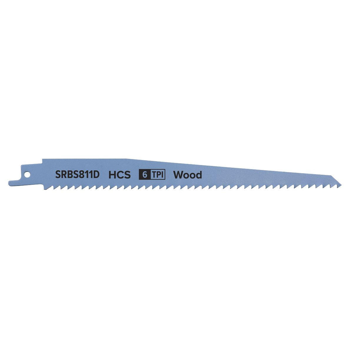 Sealey Reciprocating Saw Blade Clean Wood 200mm 6tpi - Pack of 5 SRBS811D