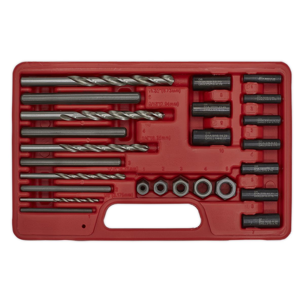 Sealey Stud Extractor Set 25pc VS7233