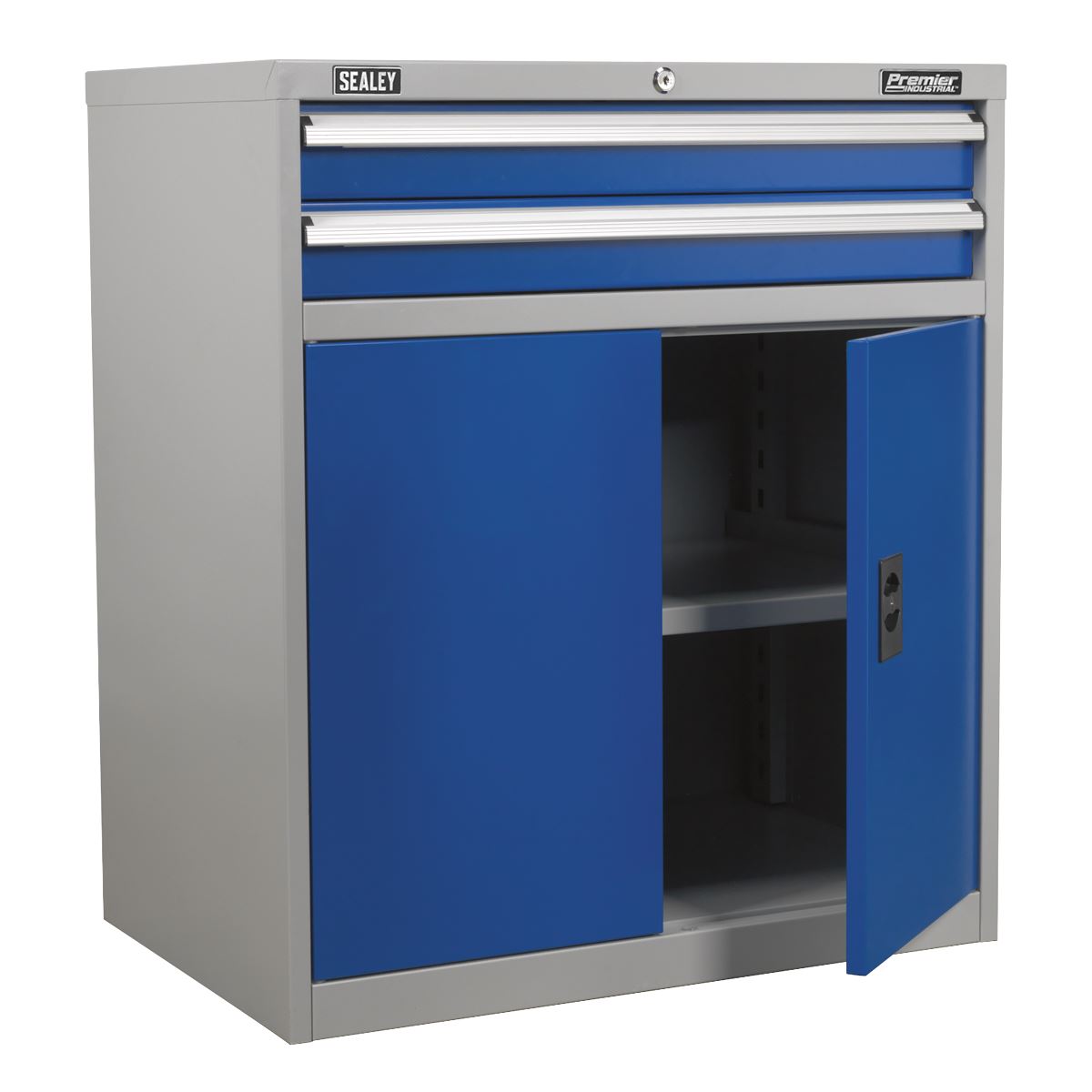 Sealey Industrial Cabinet 2 Drawer & 1 Shelf Double Locker API8810