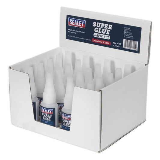 Sealey Super Glue Rapid Set 20g Pack of 20 SCS304