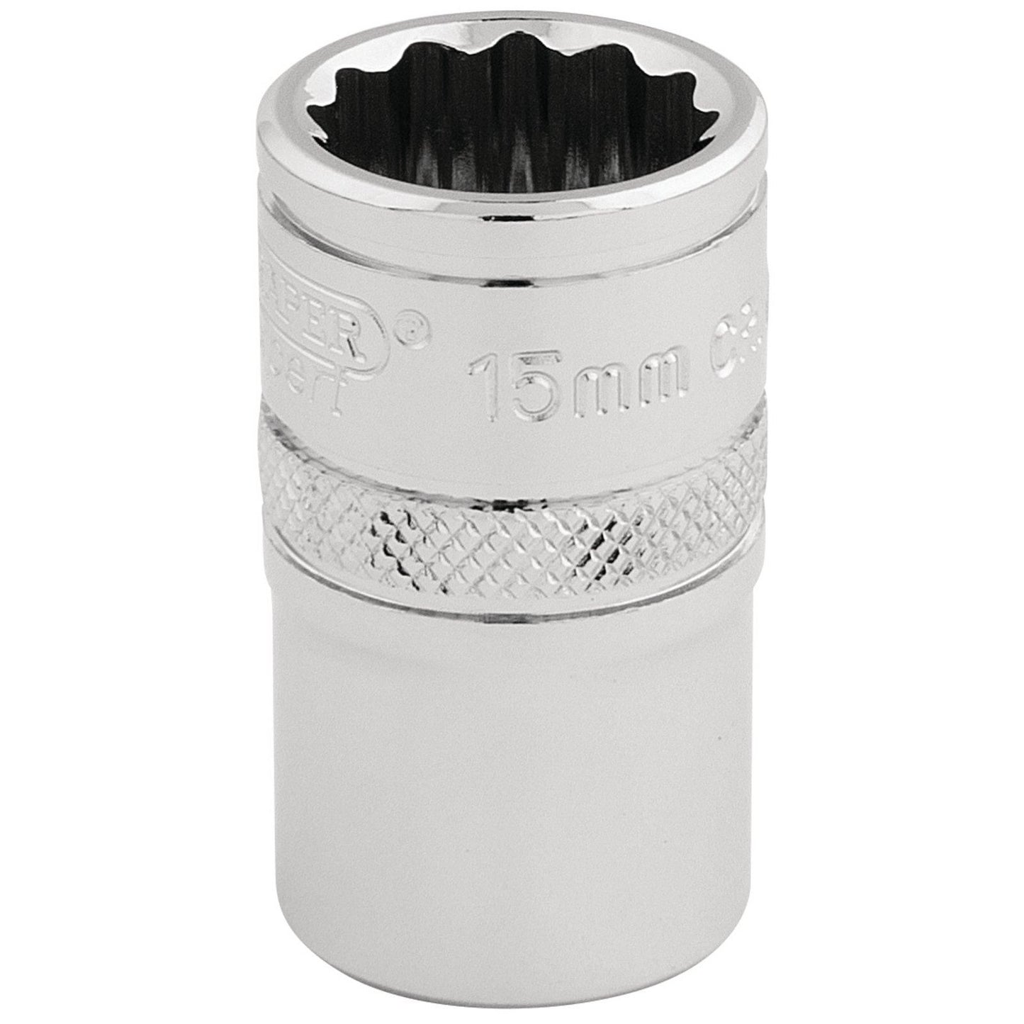 Draper Expert Quality 1/2" Square Drive Hi-Torq 12 Point Socket - 15mm - 33136