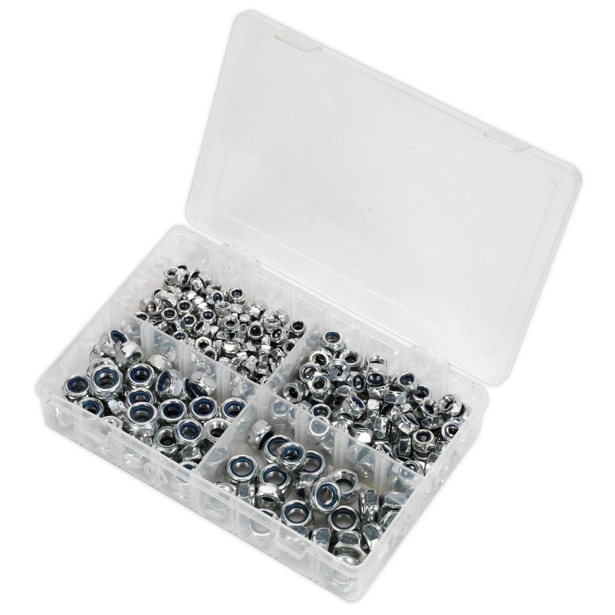 Sealey Nylon Locknut Assortment 300pc M6-M12 Metric AB032LN