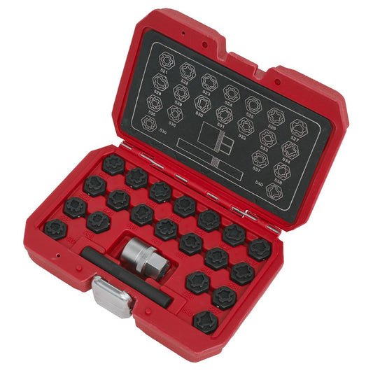 Sealey Locking Wheel Nut Key Set 22pc - VAG SX220