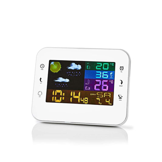 Nedis Weather Station +Wireless sensor Alarm clock Weather Forecast