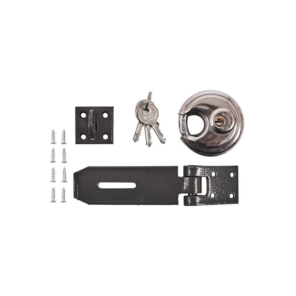 Amtech 70mm Disc Padlock+Hasp Heavy Duty Security Set - T2150