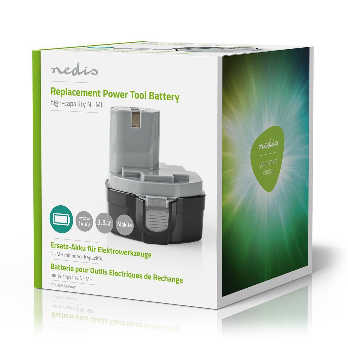 Nedis Power Tool Battery Ni-MH 14.4V 3.3Ah 47.52Wh Replacement for Makita