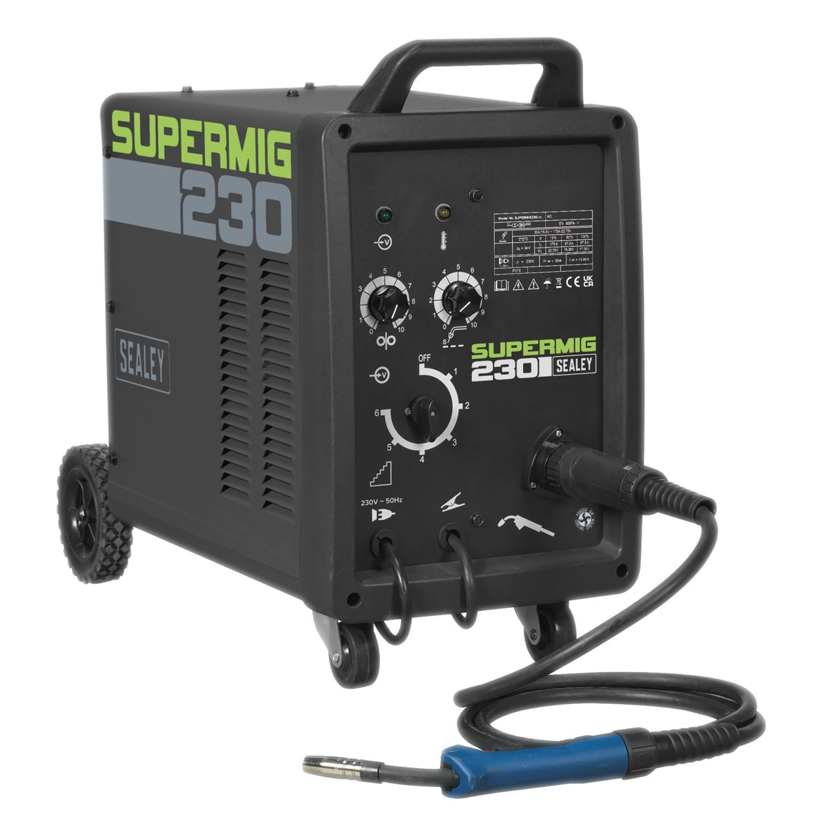 Sealey Professional MIG Welder 230A 230V with Binzel Euro Torch SUPERMIG230