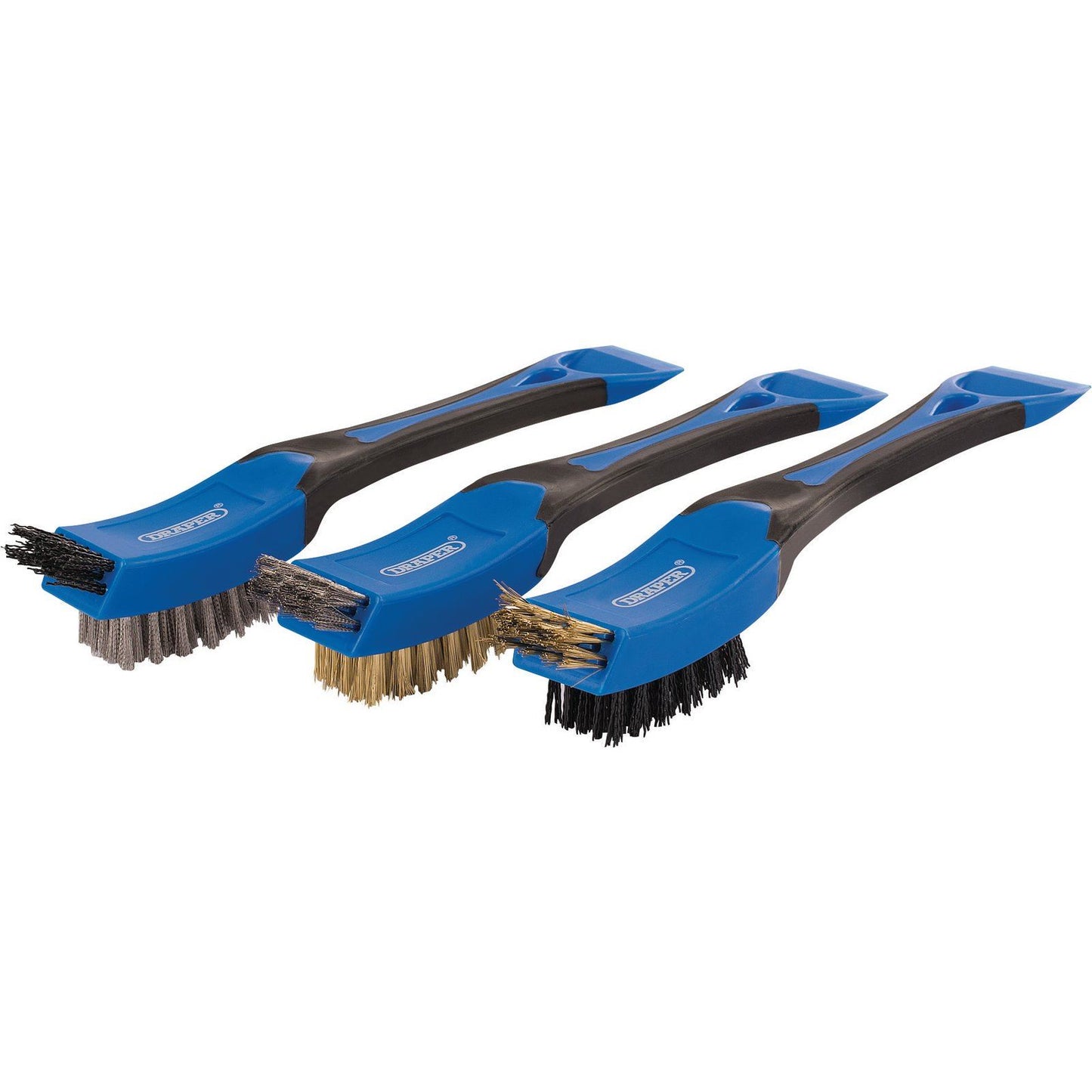 3pc Wire Brush Set BBQ Patio Cleaning Hand Tools Draper 17186