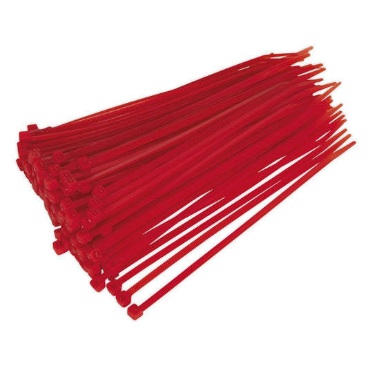 Sealey Cable Tie 200 x 4.4mm Red Pack of 100 CT20048P100R