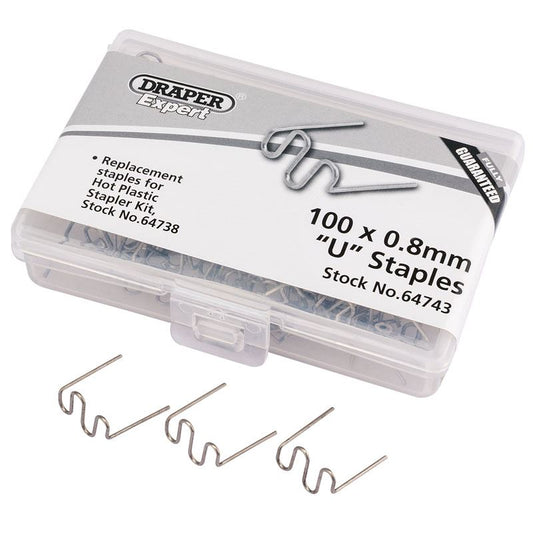 Draper 0.8MM U Staples (50) HPS-A - 64743