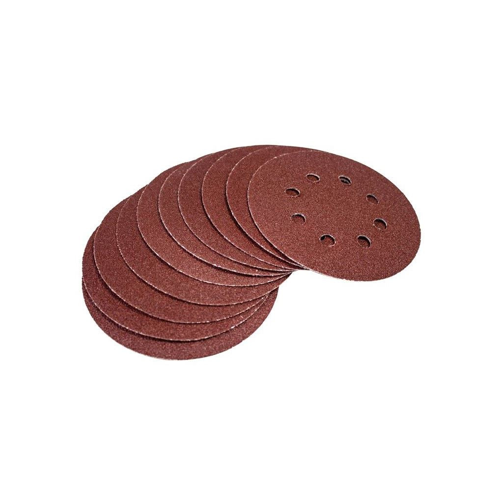 Amtech 125mm 10x Circular Sanding Sheet Disk Round Hook & Loop Velcro P60 Grit - V4080