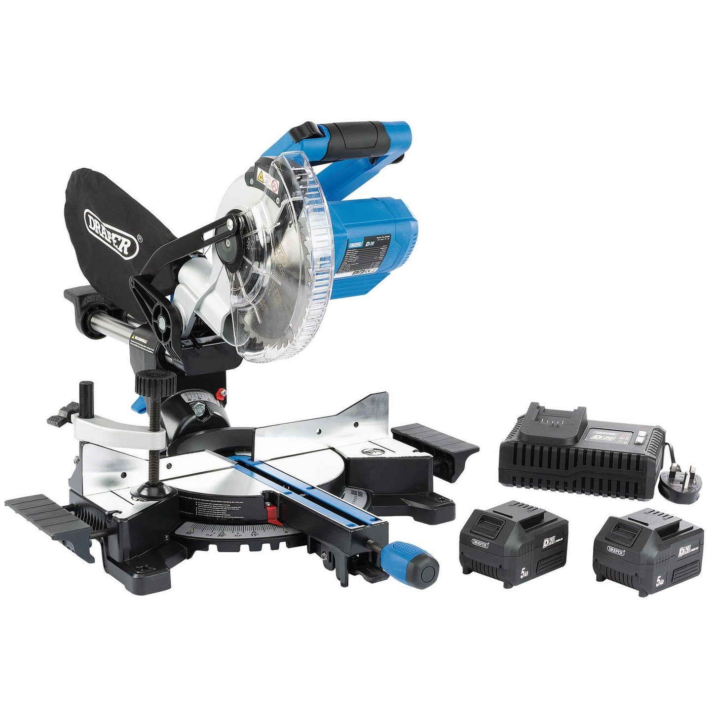 Draper D20 20V Comp. Mitre Saw (Qc) PTKCPKIT2 - 99632