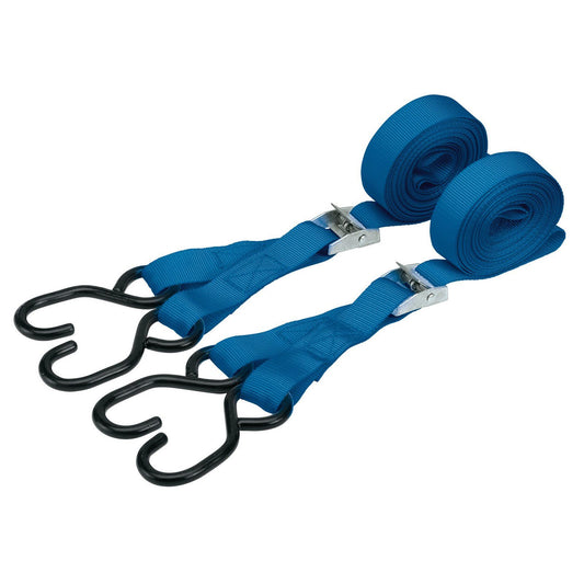 Draper Ratcheting Tie Down Straps, 5.0m x 25mm, 125kg (2 Piece) - 60963