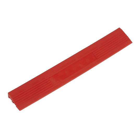 Sealey Polypropylene Floor Tile Edge 400x60mm Red Male-Pack of 6 FT3ERM