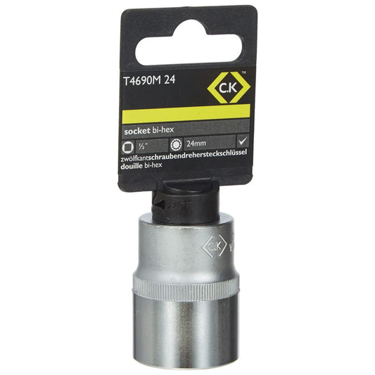 CK Tools Sure Drive Socket  1/2" Drive 24mm T4690M 24