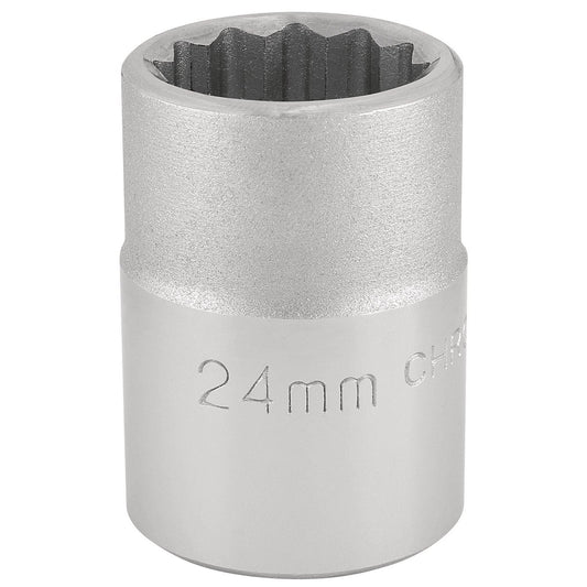 Draper Expert Quality Chrome 3/4" Square Drive 12 Point Socket - 24mm - 16692