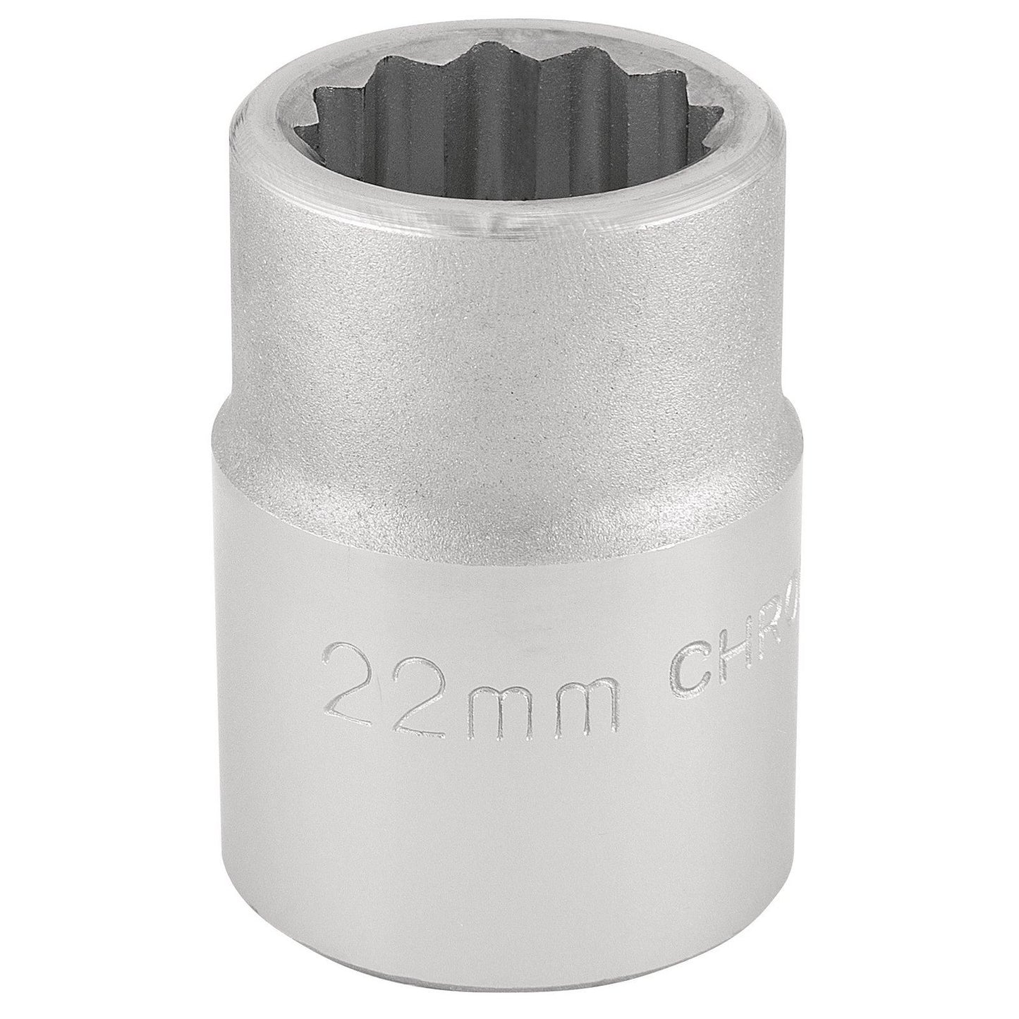 Draper Expert Quality Chrome 3/4" Square Drive 12 Point Socket - 22mm - 16691