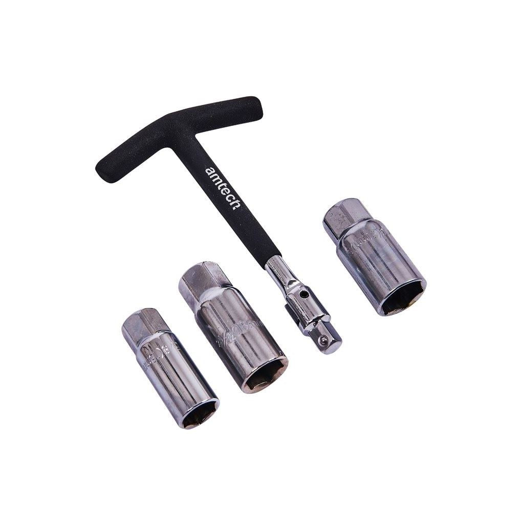 4 Piece T Bar Spark Plug Wrench Set Removal Tool 16 18 21mm Socket Mechanic - I3665