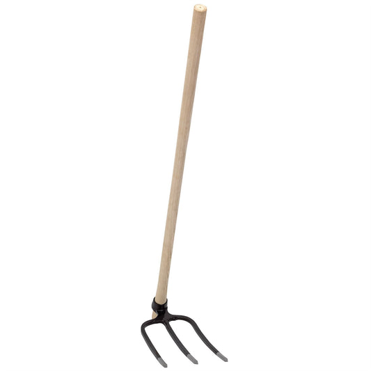 Draper Expert Garden Hoe Fork 3 Prong Hand Cultivator Tool Solid Ash Wood Handle - 17559