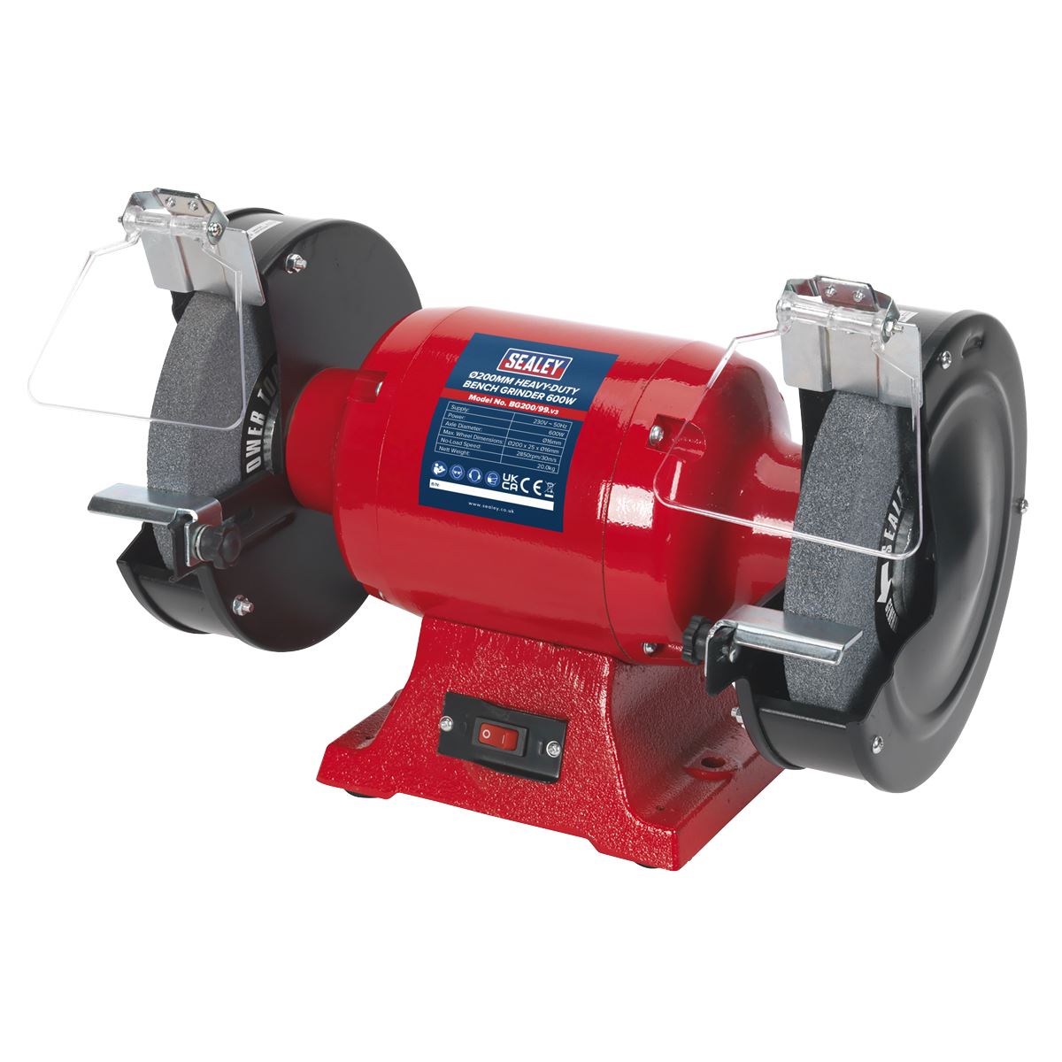 Sealey Bench Grinder 200mm 600W/230V Heavy-Duty BG200/99