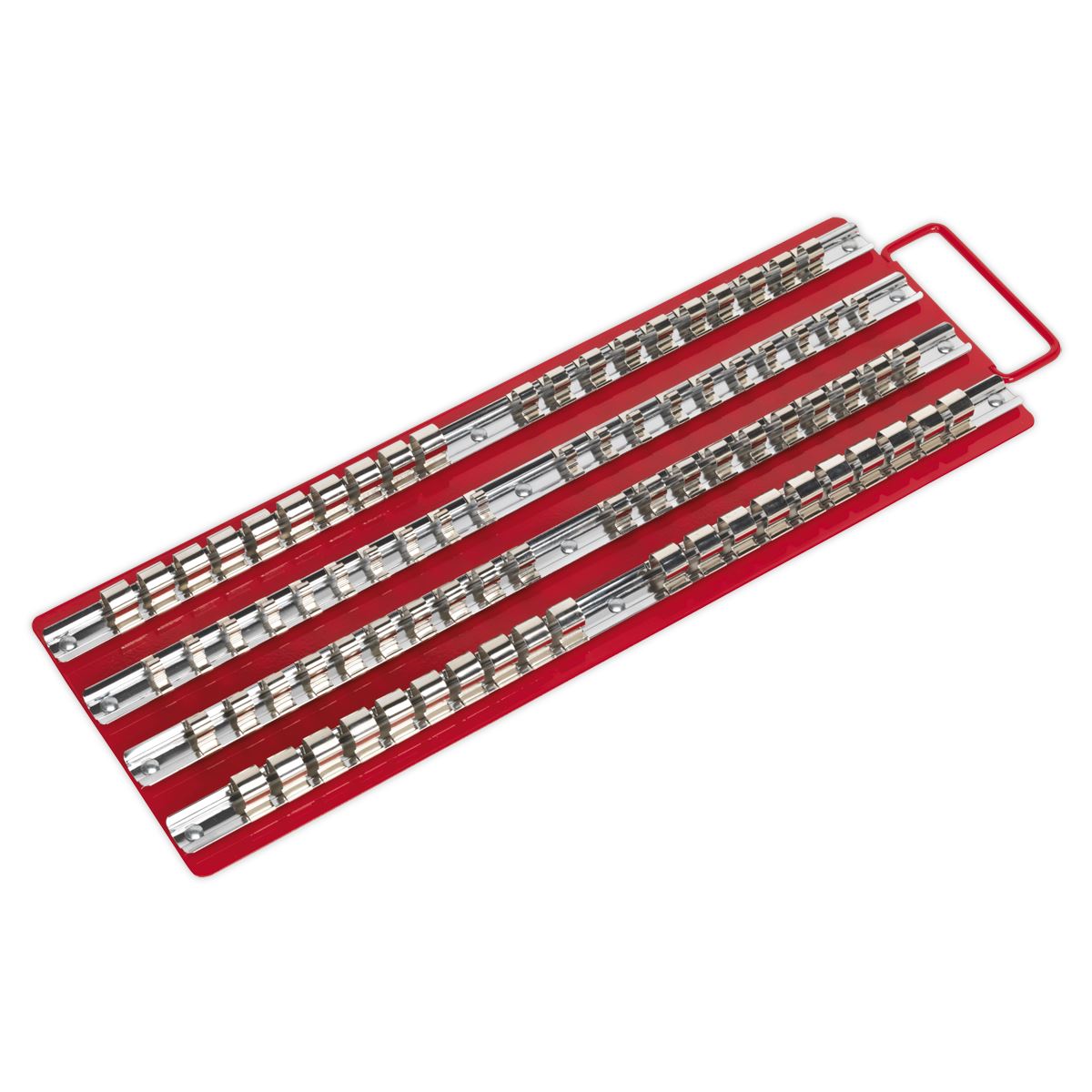 Sealey Socket Rail Tray Red 1/4", 3/8" & 1/2"Sq Drive AK271