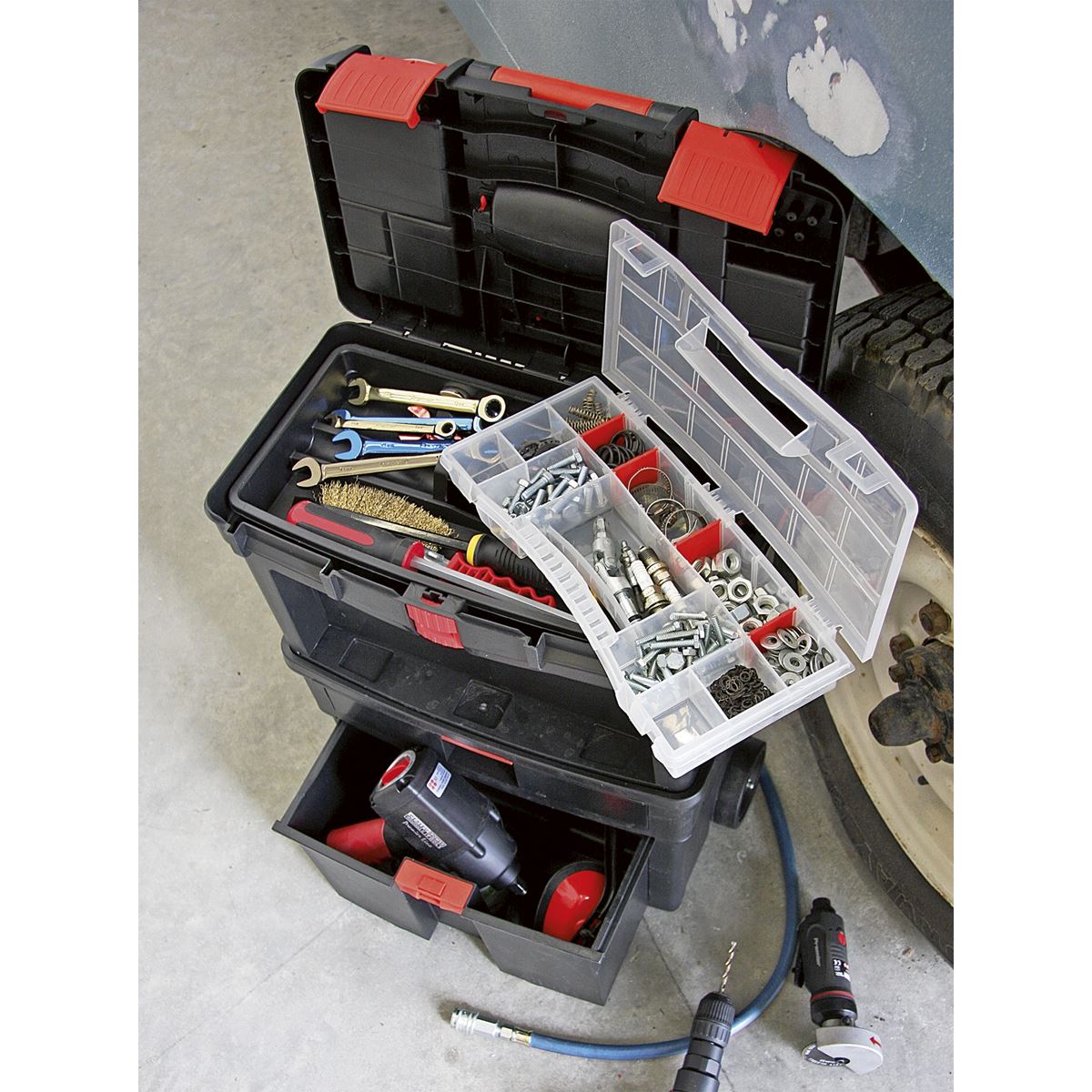 Sealey Mobile Tool Chest with Tote Tray & Removable Assortment Box AP850