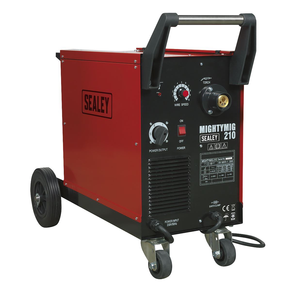 Sealey Professional Gas/No-Gas MIG Welder 210Amp with Euro Torch MIGHTYMIG210