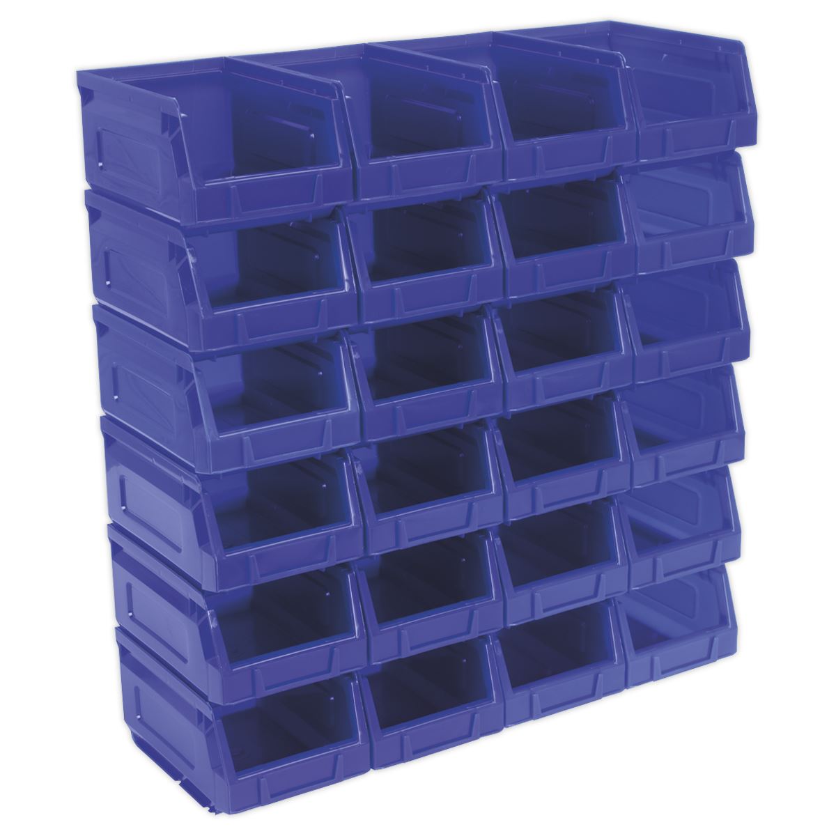 Sealey Plastic Storage Bin 105 x 165 x 85mm - Blue Pack of 24 TPS224B