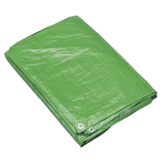 Sealey Tarpaulin 2.44 x 3.05m Green TARP810G