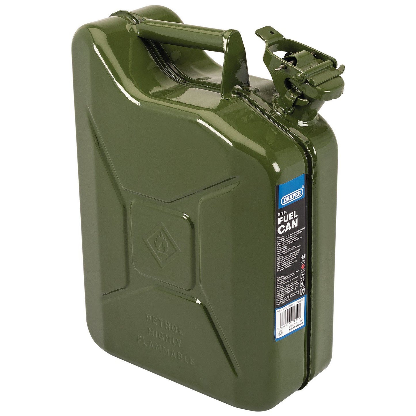 Draper 10L Steel Fuel Can (Green) SFC10L-GREEN/C - 07610