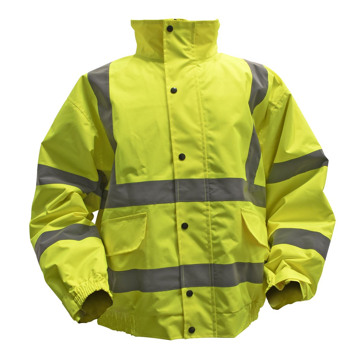 Sealey Hi-Vis Yellow Jacket with Quilted Lining & Elastic Waist - L 802L